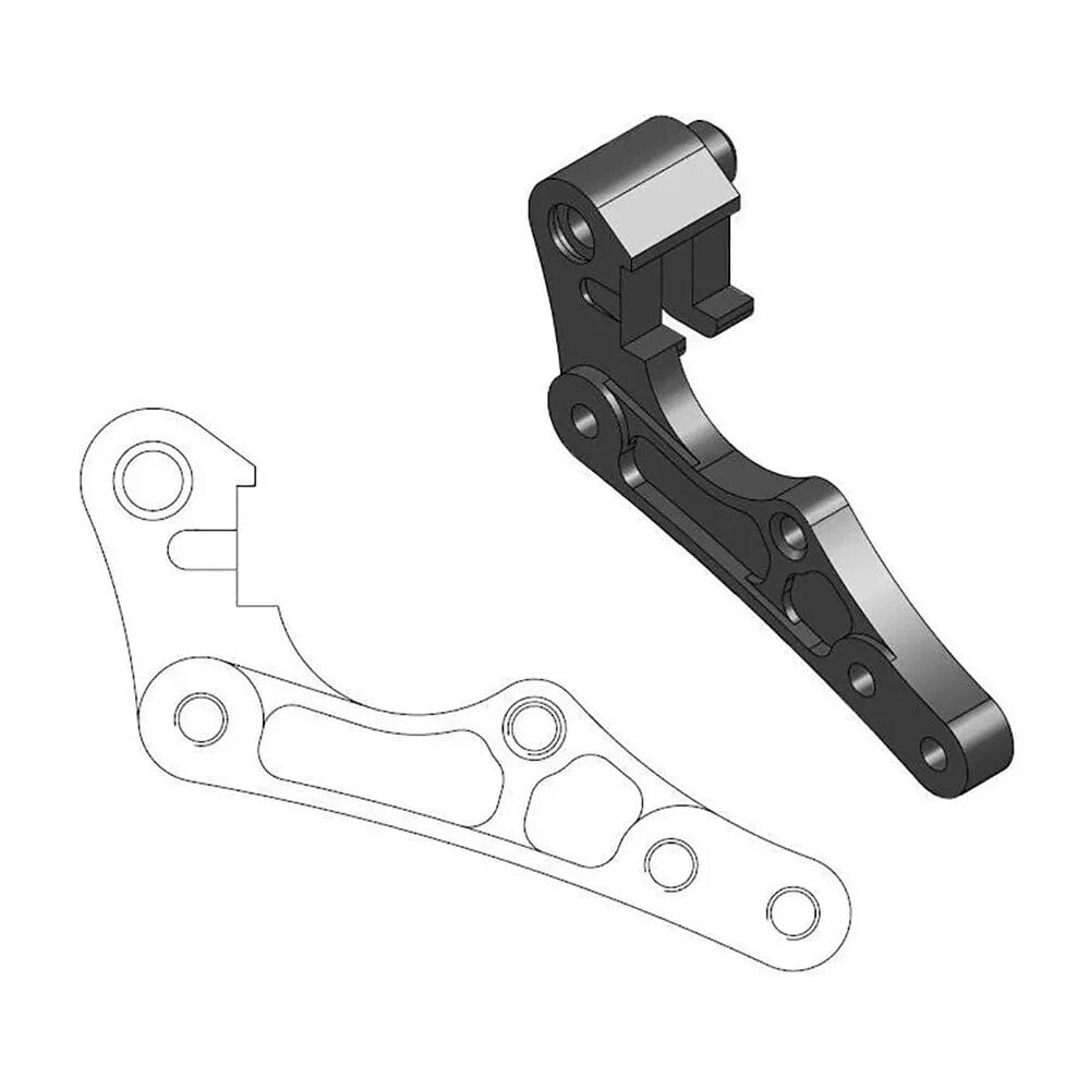 MOTO-MASTER Supermoto 320 mm Husqvarna 211097 brake caliper relocating bracket