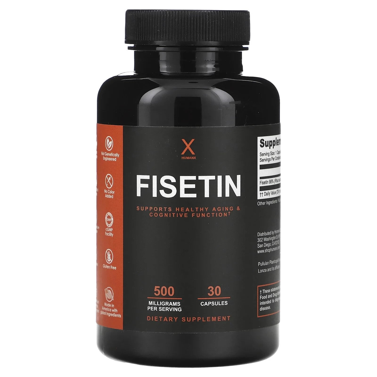 Fisetin, 500 mg, 30 Capsules