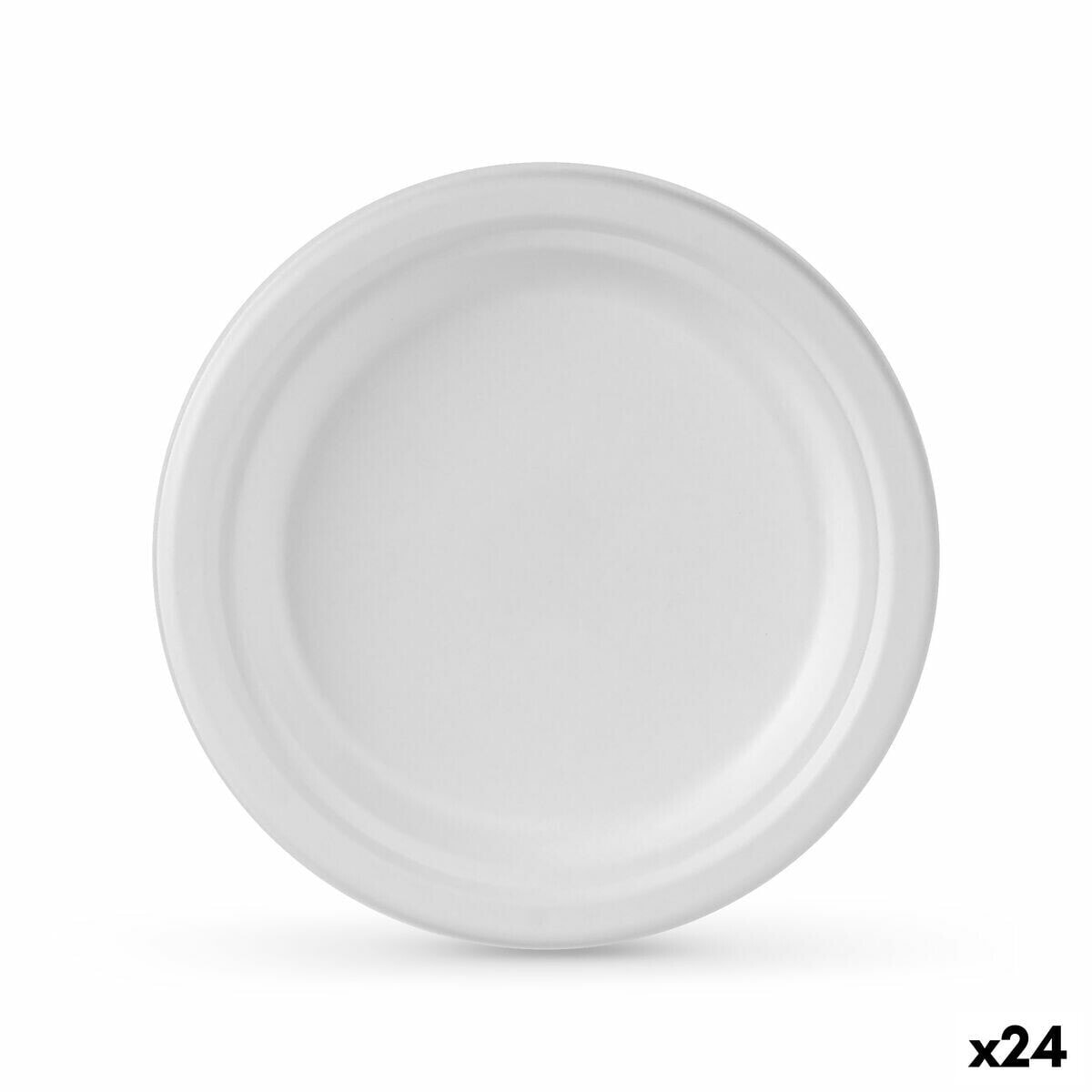 Набор посуды Algon Одноразовые Белый Сахарный тростник 17 cm (24 штук)