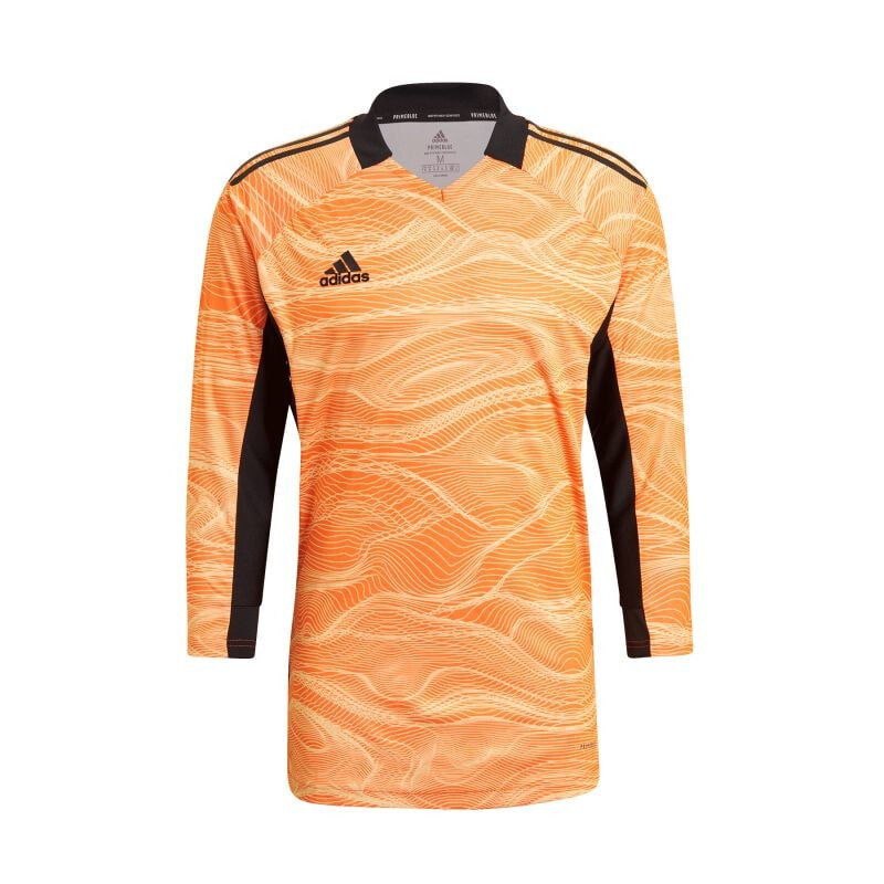 Мужской спортивный лонгслив с длинным рукавом оранжевая футбольный Adidas Condivo 21 Goalkeeper M GJ7700