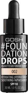 Gosh Foundation Drops Увлажняющий и разглаживающий тональный крем с пудровым финишем  30 мл