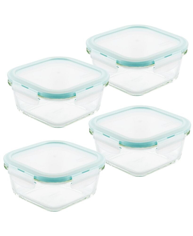 Purely Better™ Glass 8-Pc. Square 17-Oz. Food Storage Containers