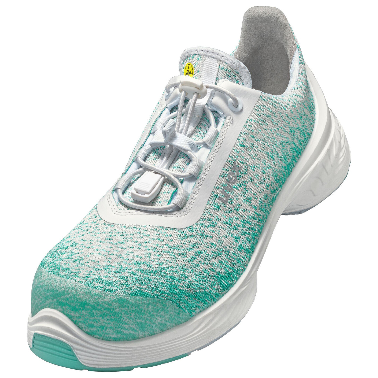 UVEX Arbeitsschutz 68232 - Unisex - Adult - Safety shoes - White - Green - P - S1 - ESD - SRC - Speed laces