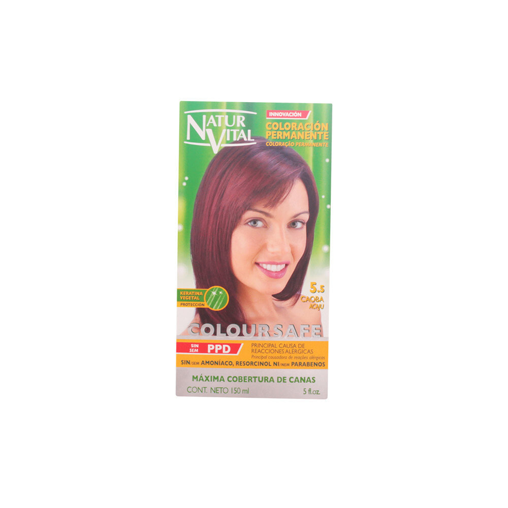 Natur Vital ColourSafe Permanent Hair Color No.5.5 Mahogany Перманентная краска для волос без аммиака, оттенок махагон150 мл