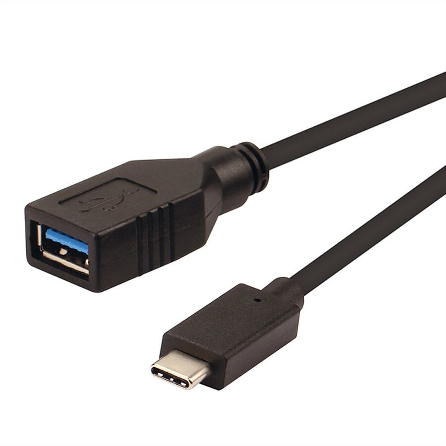 ROLINE 11.02.9030 USB кабель 0,15 m 3.2 Gen 1 (3.1 Gen 1) USB C USB A Черный