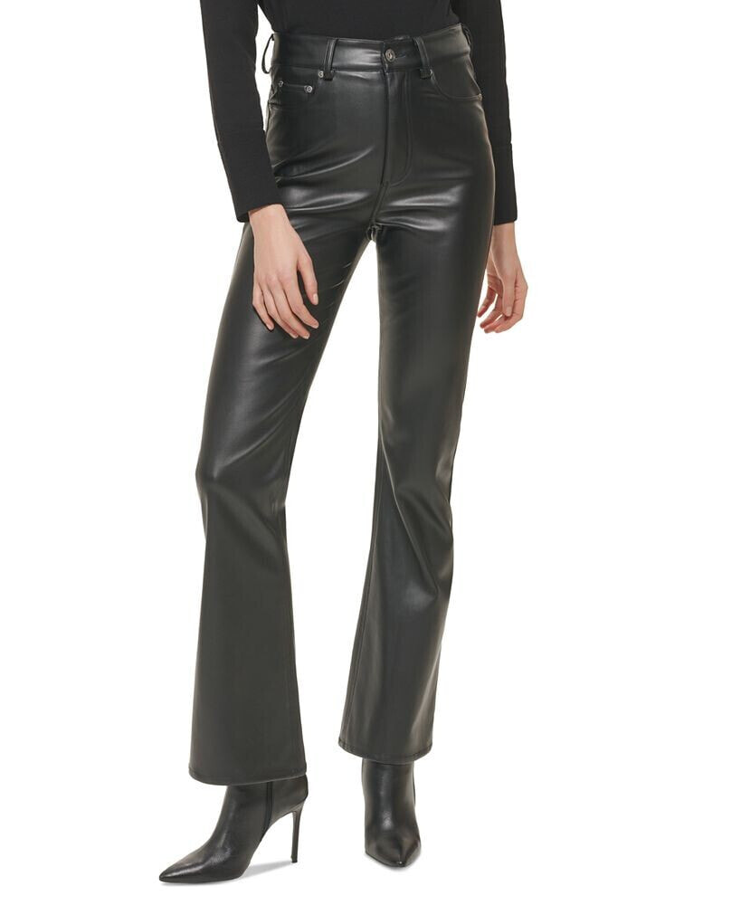 Women's Boreum Faux-Leather Flare Pants