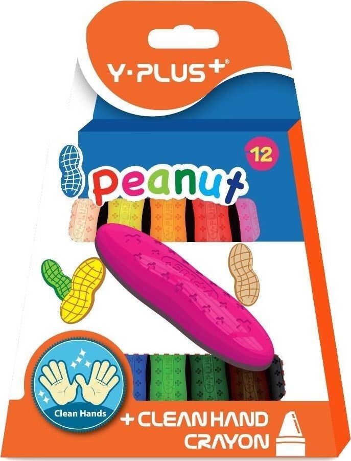 Y-PLUS Kredki świecowe Peanut 12 kolorów (377782)