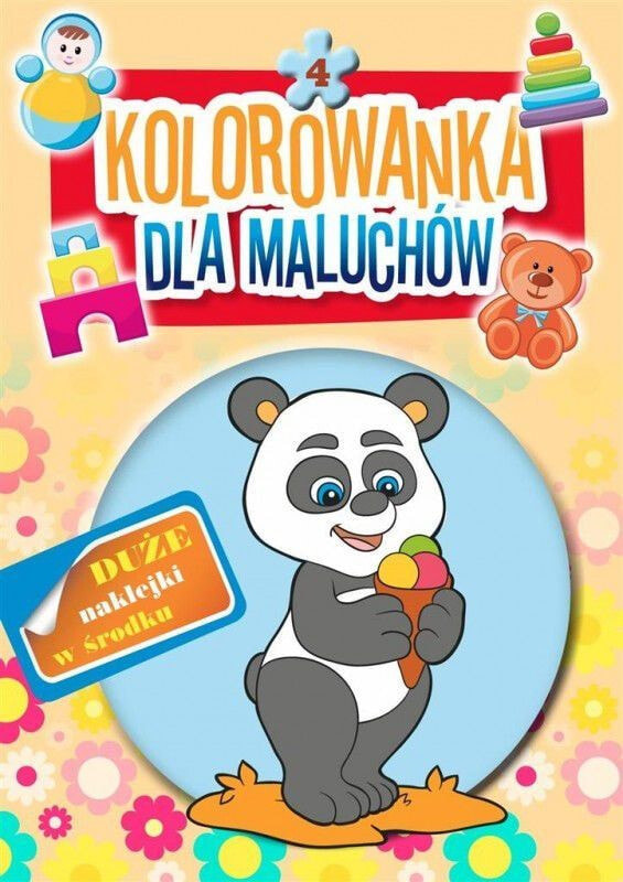 Раскраска для рисования Wydawnictwo MD Monika Duda Kolorowanka dla maluchów 4. Panda