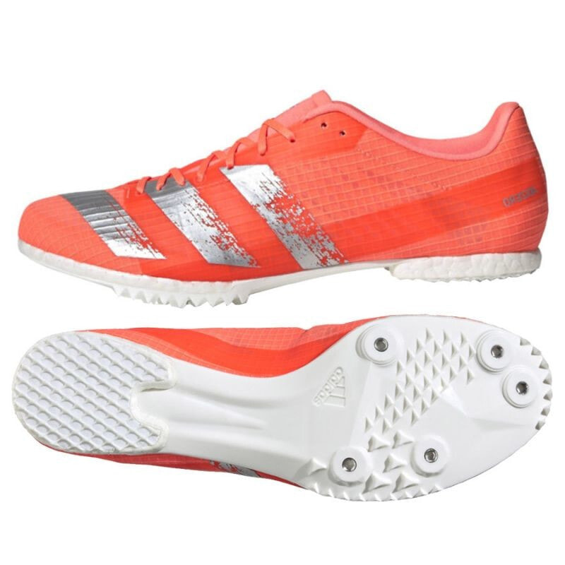 Мужские футбольные бутсы оранжевые для зала Adidas Adizero MD Spikes M EE4605 running spikes