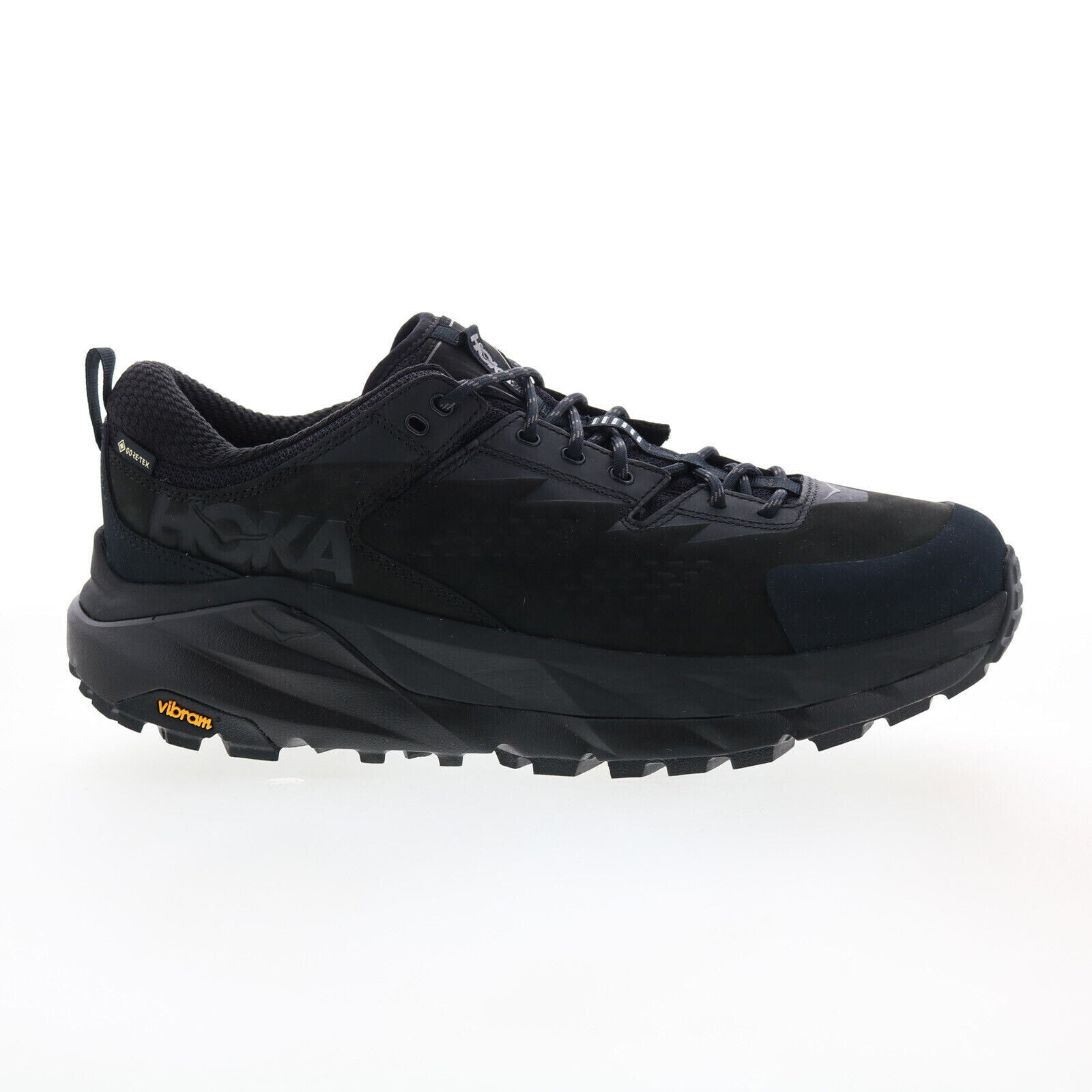 Hoka Kaha Low GTX 1118586-BCCG Mens Black Leather Athletic Hiking Shoes