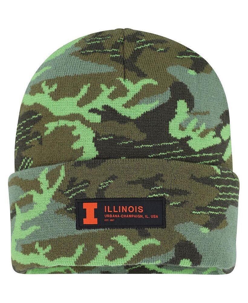 Nike men's Camo Illinois Fighting Illini Veterans Day Cuffed Knit Hat