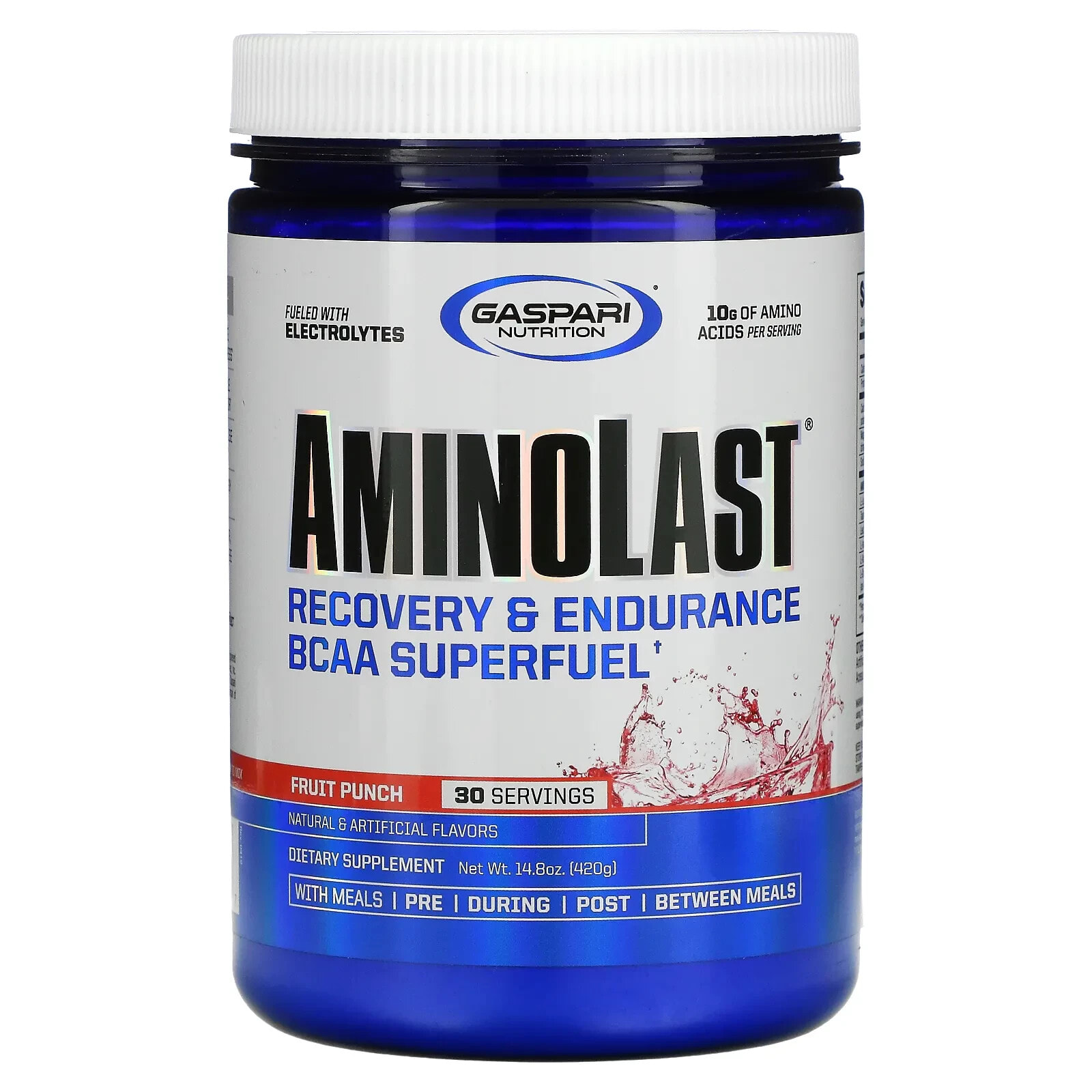Aminolast, Recovery & Endurance BCAA Superfuel, Strawberry Kiwi, 14.8 oz (420 g)