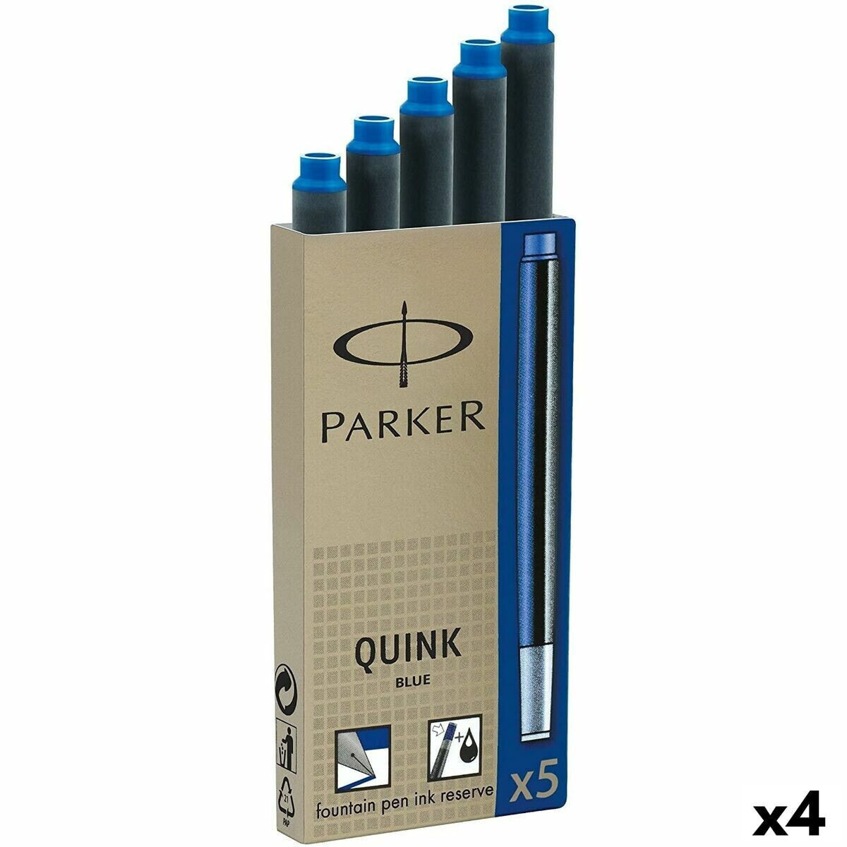 Pen ink refill Parker Quink Ink 5 Pieces (4 Units)