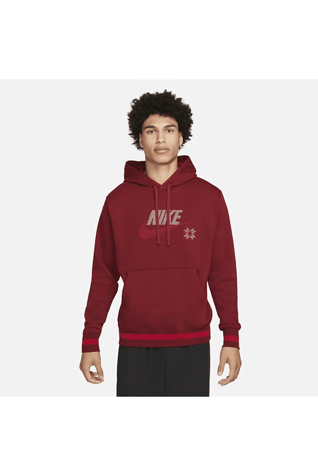 Sportswear Club Men's Fleece Pullover Hoodie - Red