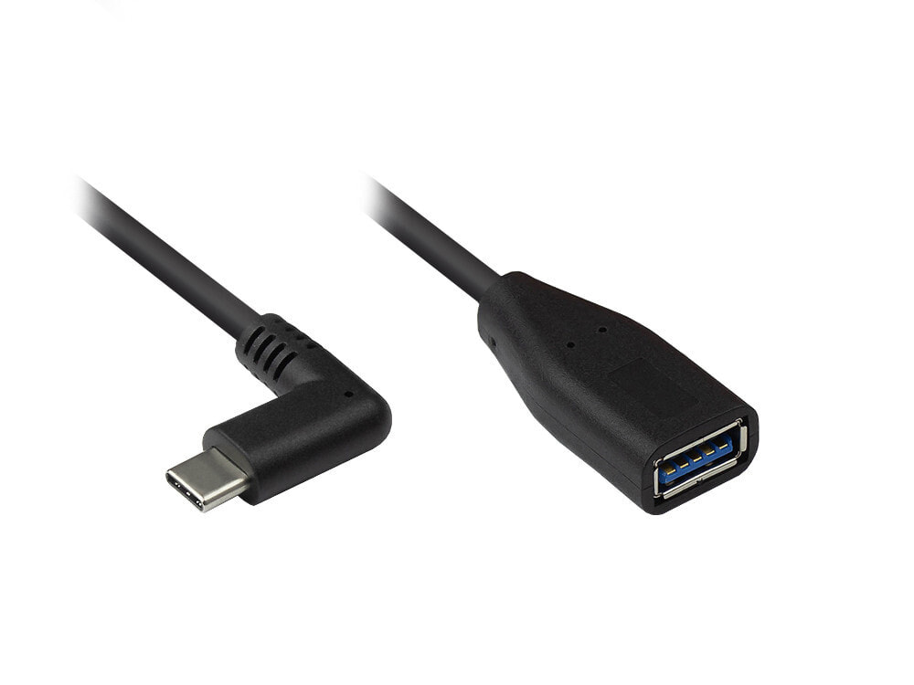 Alcasa 2811-OTGW USB кабель 0,1 m USB 3.2 Gen 1 (3.1 Gen 1) USB C USB A Черный