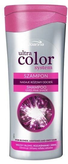 Joanna Ultra Color System Шампунь розовый для светлых светлых и седых волос 200 мл