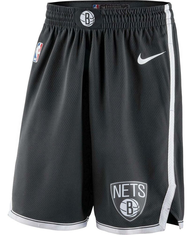 Nike men's Black 2019/20 Brooklyn Nets Icon Edition Swingman Shorts