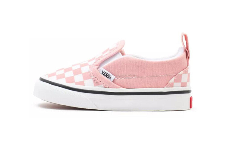 Vans Slip-On Velcro Toddler 'Powder Pink Checkerboard'