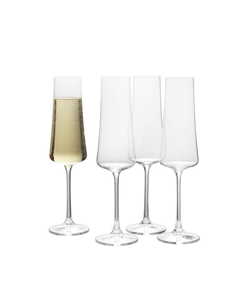 Mikasa aline Flute Glasses Set of 4, 10 oz