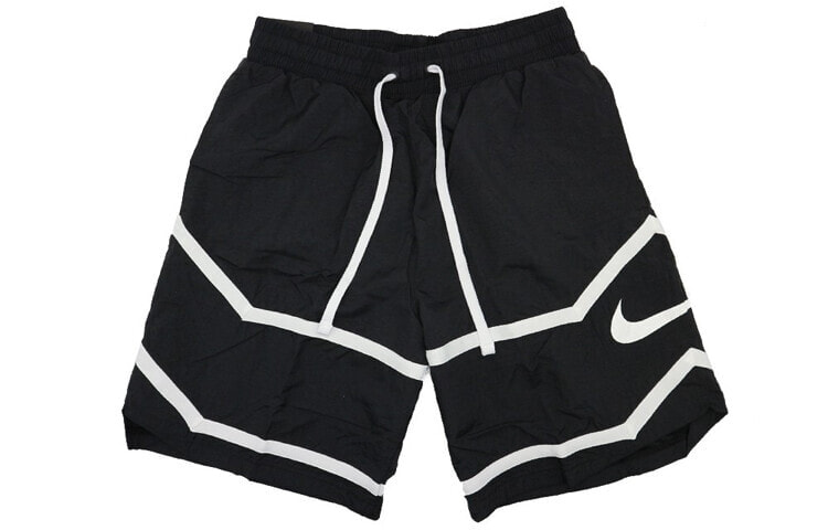Nike 条纹抽绳休闲运动轻便梭织五分短裤 男款 黑色 / Спортивные штаны Nike Trendy_Clothing Workout Basketball_Pants CT4622-010