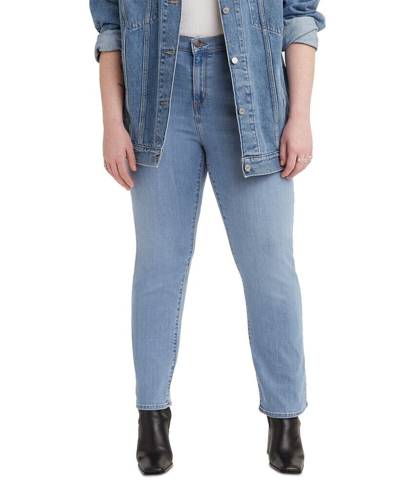 Levi's trendy Plus Size 724 High-Rise Straight-Leg Jeans