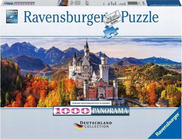 Ravensburger Puzzle 1000 elementów Panorama Zamek Neuschwanstein