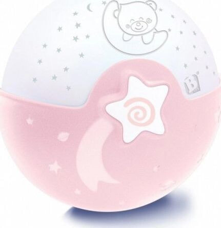 Детский ночник-проектор B-Kids Infantino 4908N 2в1, проецирует звезды, с музыкой и белым шумом, розовый