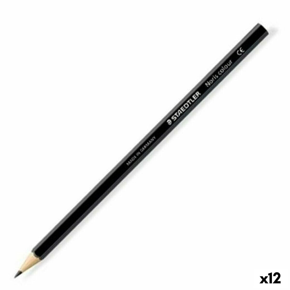 Colouring pencils Staedtler Wopex Black (12 Units)