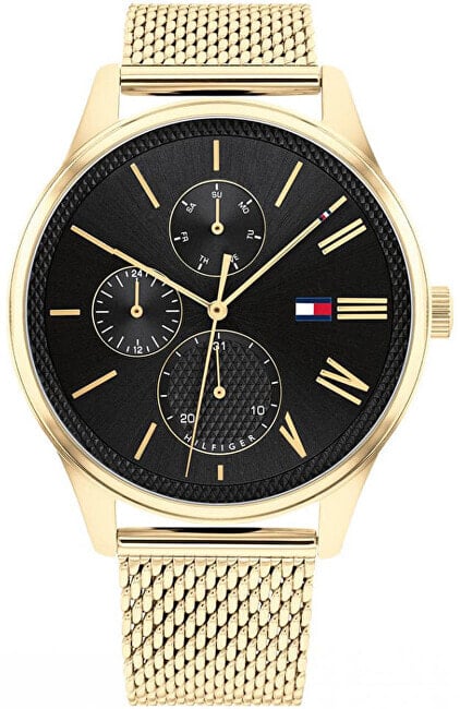 Мужские наручные часы с золотым браслетомTTommy Hilfiger Damon 1791848