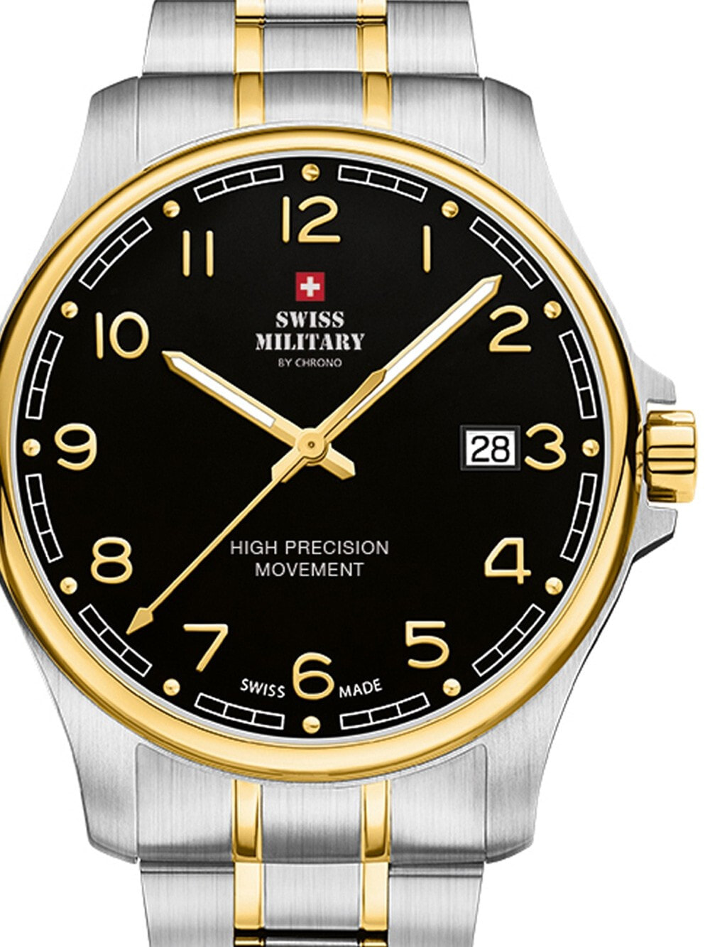 Мужские наручные часы с серебряным браслетом Swiss Military SM30200.19 Mens 39mm 5ATM