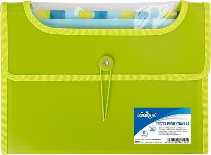 Strigo Briefcase PP A4, 12 dividers, green