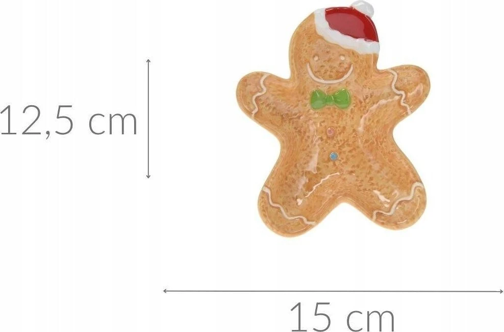 Home Styling Collection Świąteczne naczynie w kształcie piernika, 15 x 12,5 cm, COOKIE