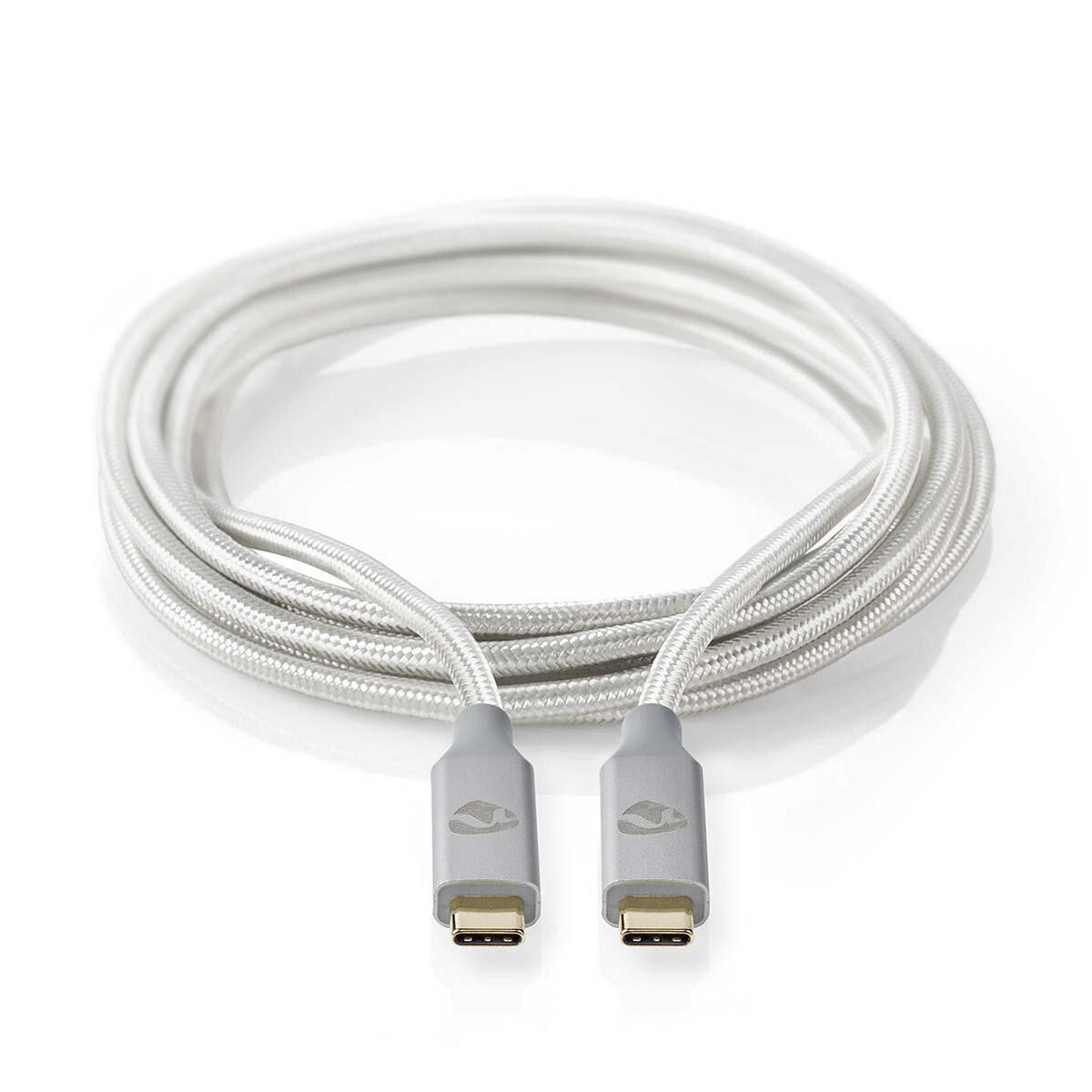 Nedis N CCTB64020AL20 - USB 3.2 Kabel C Stecker 20 Gbps Nylon 2.0 m