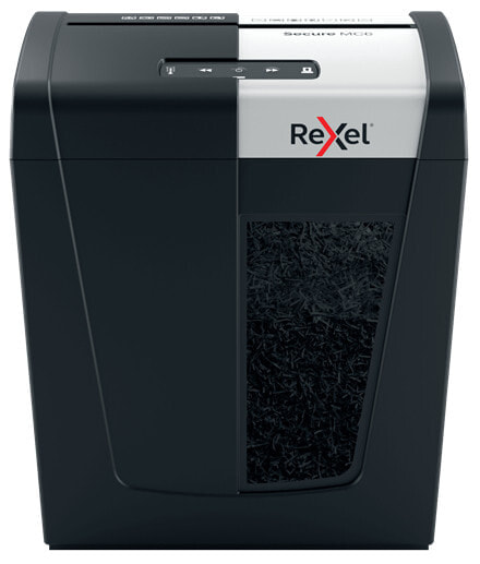 Rexel Secure MC6 измельчитель бумаги Микро-поперечная резка 60 dB Черный, Серебристый 2020130EU