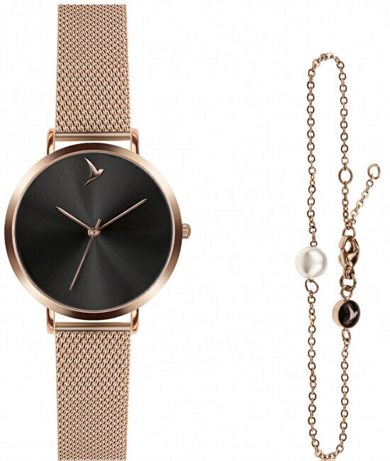 Женские наручные кварцевые часы  Emily Westwood ремешок из нержавеющей стали. Дополнительно браслет.