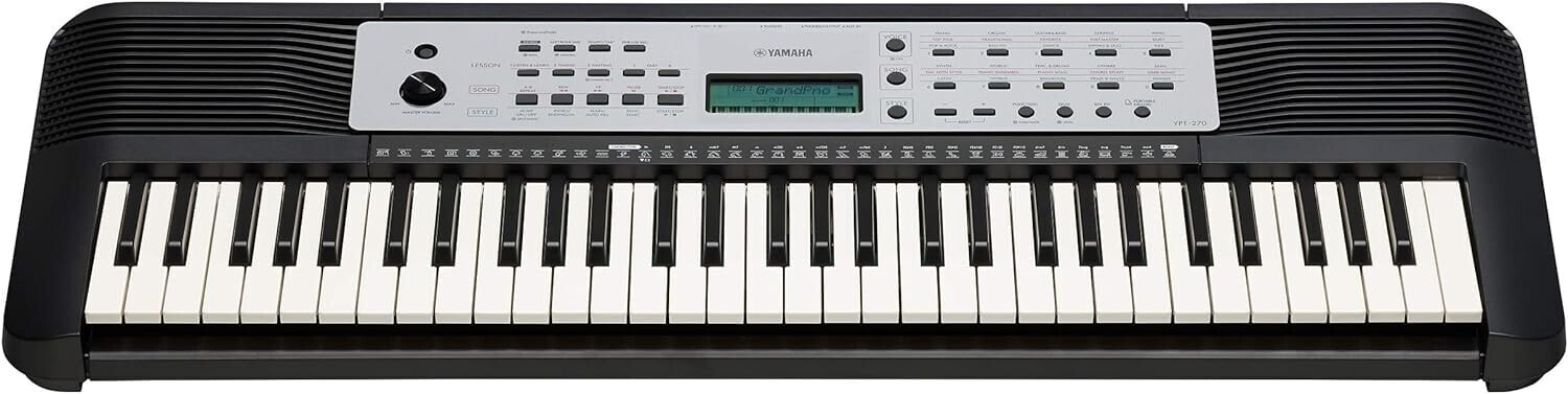 YAMAHA Digital Keyboard YPT-270, Black, Versatile Beginner's Keyboard with 61 Keys & Numerous Functions for Learning - Portable E-Keyboard in Compact Design