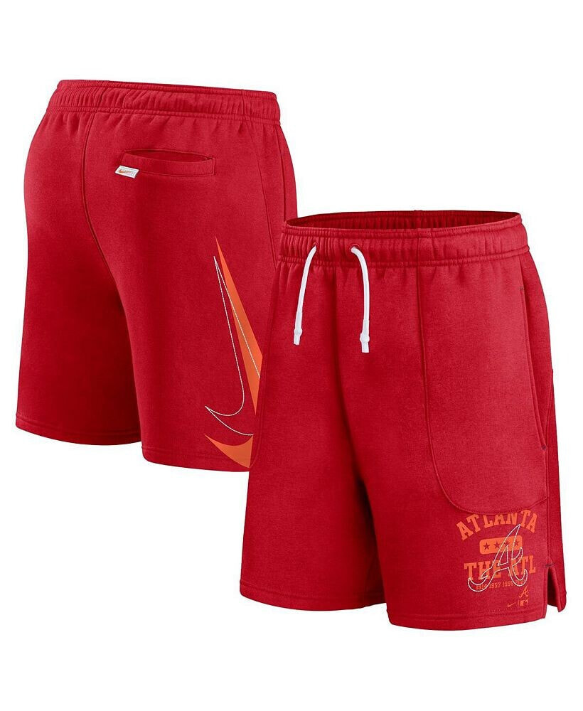 Nike men's Red Atlanta Braves Statement Ball Game Shorts