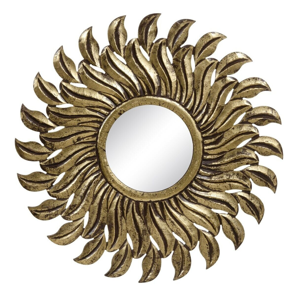 Wall mirror Golden Crystal MDF Wood 80 x 1,75 x 80 cm