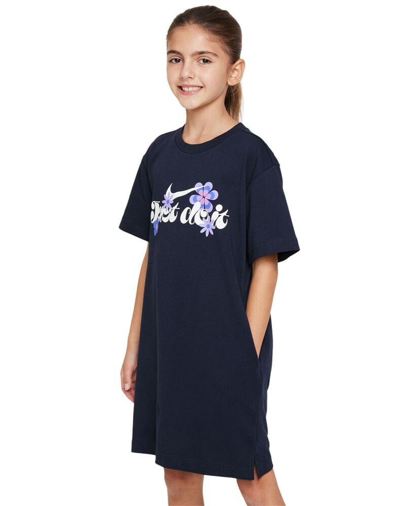 Nike big Girls Sportswear Cotton T-Shirt Dress