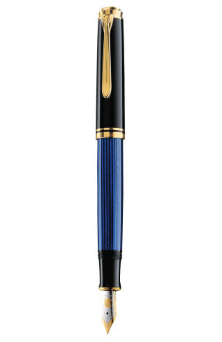 Souverän 400 - Black - Blue - Gold - Built-in filling system - Gold/Rhodium - Medium - Ambidextrous - Germany