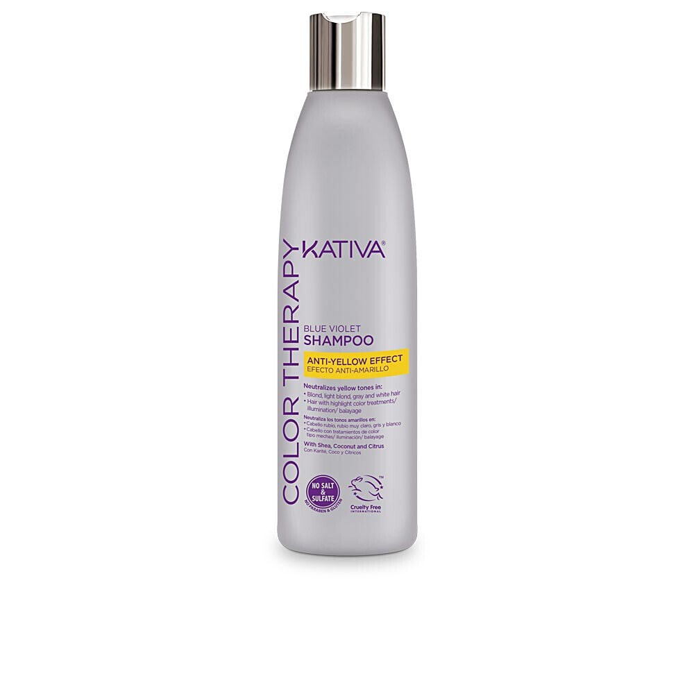 Kativa Color Therapy Blue Violet Shampoo Тонирующий шампунь для блондинок, нейтрализующий желтизну 250 мл