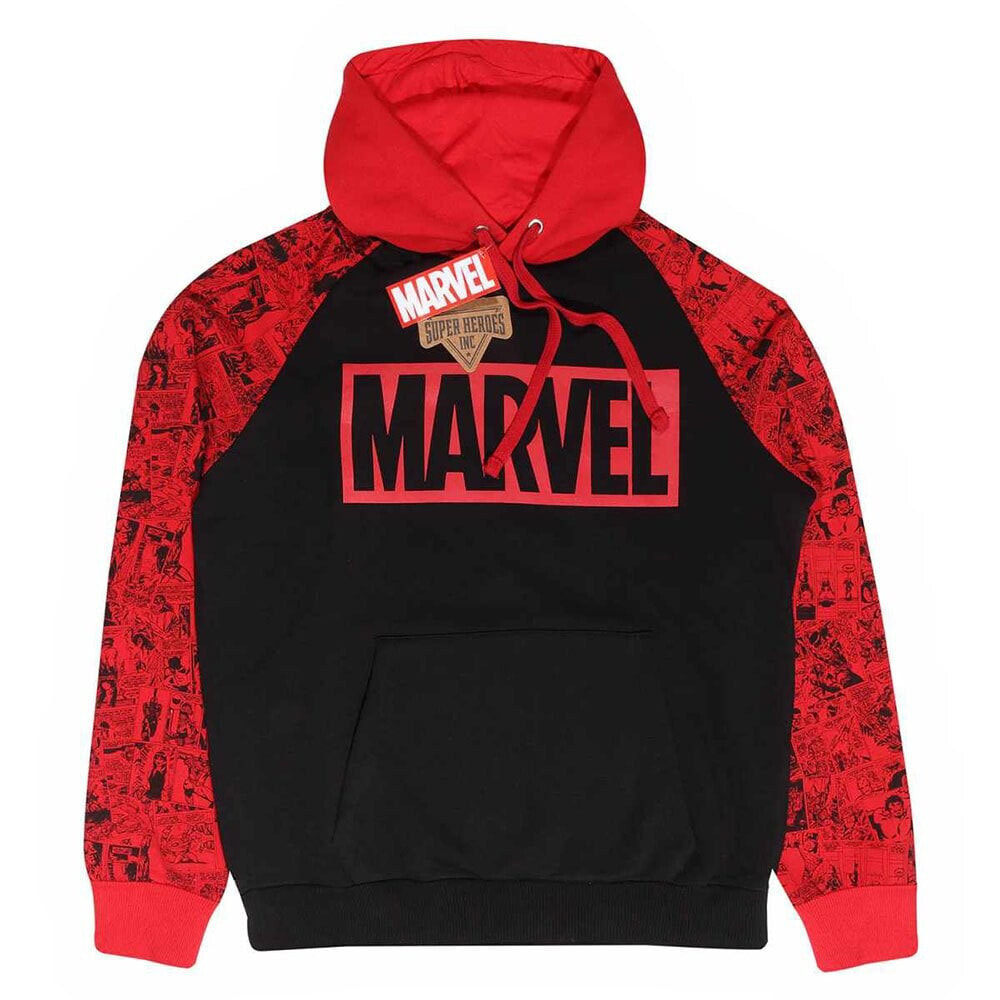 HEROES Official Marvel Comics Logo And Pattern Hoodie