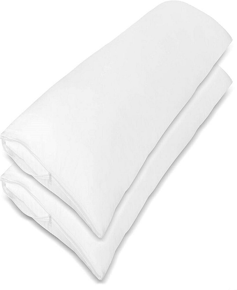 CIRCLESHOME zippered 2 Pack Pillow Protector, Body Pillow Size