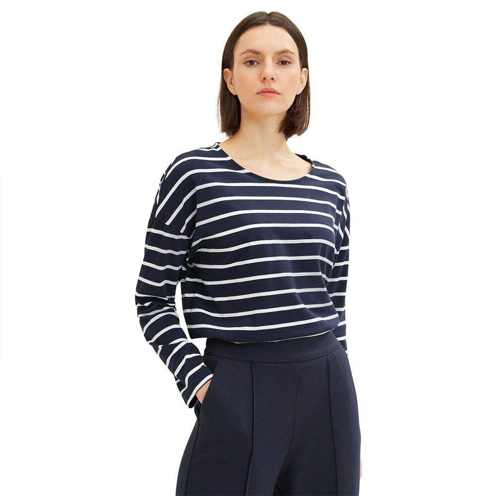 TOM TAILOR Striped 1035765 T-Shirt Color: Navy Offwhite Stripe; Size: M:  Buy Online in the UAE, Price from 214 EAD & Shipping to Dubai | Alimart