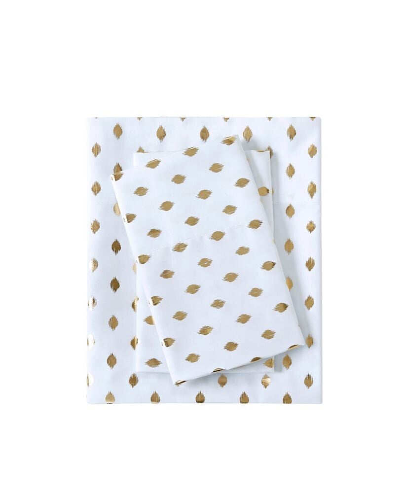 Intelligent Design metallic Dot Sheet Set, Queen