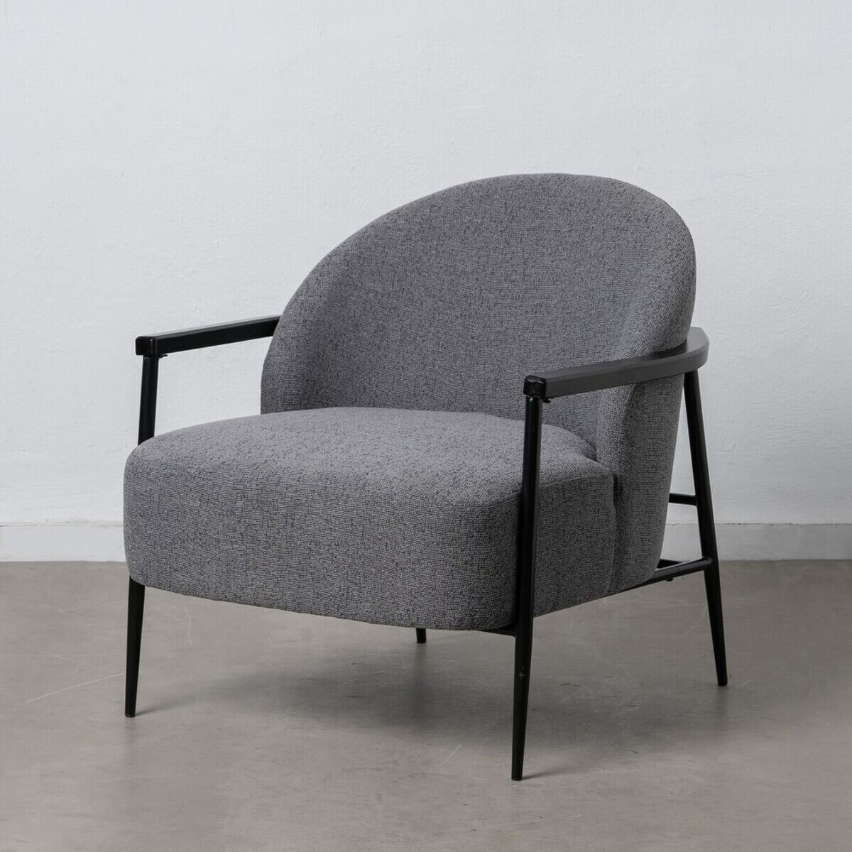 Armchair 74 x 72 x 81 cm Synthetic Fabric Grey Wood