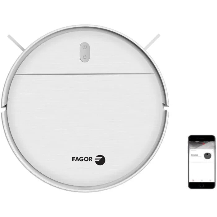 FAGOR FG028 Wifi Roboter-Staubsauger - 3 in 1: Kehrt, saugt und wscht - Staubbehlter: 200 ml - Wasserbehlter: 230 ml