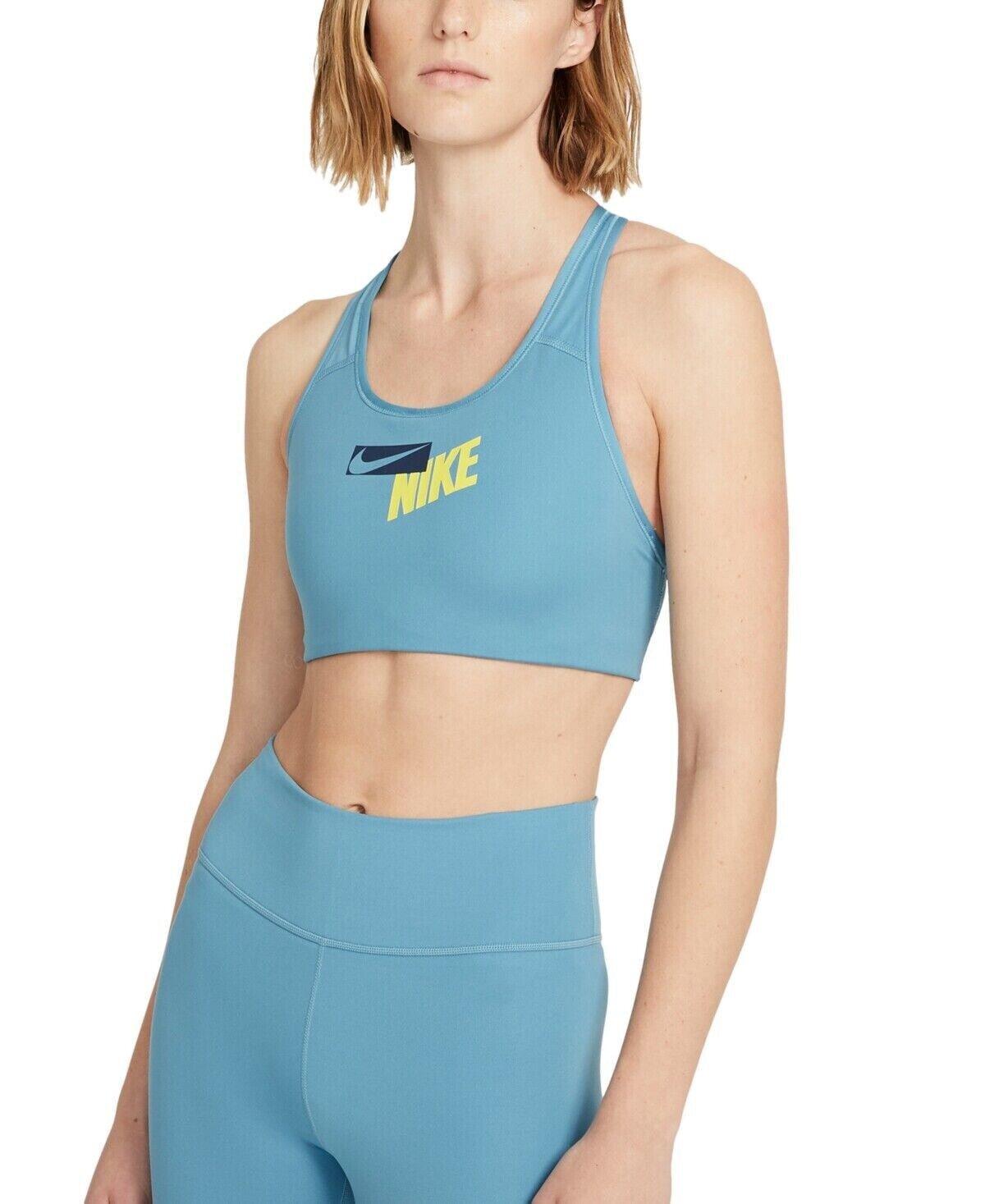 Nike 280357 Women's Logo Racerback Medium Impact Sports Bra, Size Large