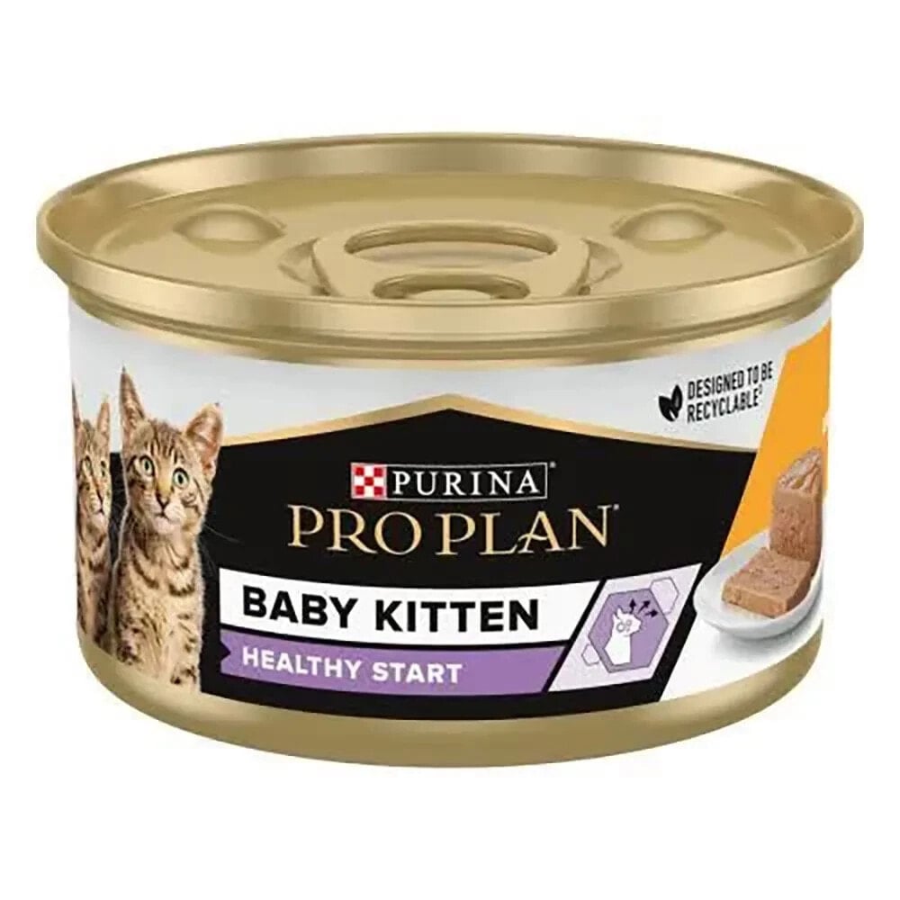 PURINA Pro Plan Baby Kitten Mousse Chicken 85g Cat Snack 24 Units