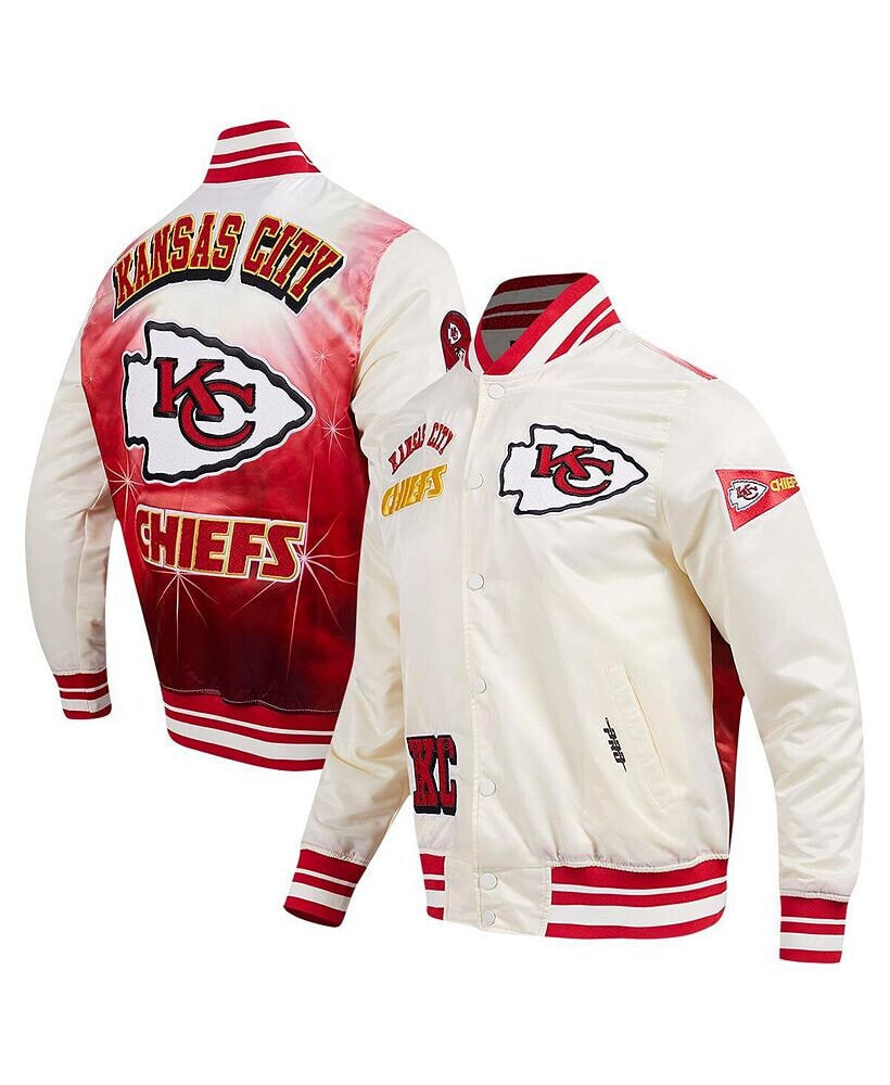 Pro Standard men's Cream Kansas City Chiefs Sublimated Satin Full-Snap Jacket